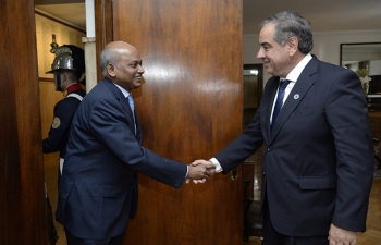 The Minister of Defense, Argentina Mr.  Julio Martnez, held a meeting with the Ambassador of the Republic of India, Sanjiv Ranjan, 